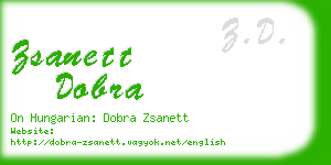 zsanett dobra business card